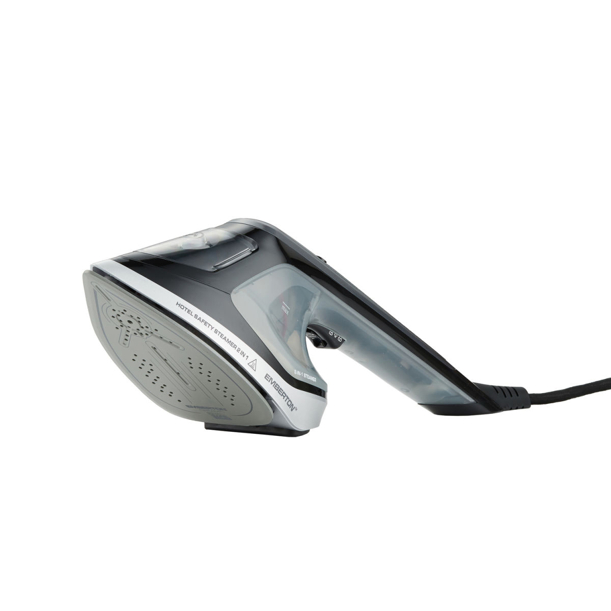 Emberton Cheshunt Hotelsicherheit: Digitaler Dampfgarer & Bügeleisen (2-in-1) 9.7x36.2x18 cm (LxBxH); schwarz; 5 Stück / Pack