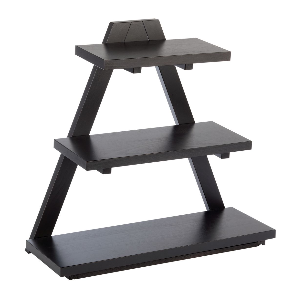 APS Buffetgestell TRIANGLE, Buchenholz 53x21x55 cm (LxBxH); schwarz; rechteckig