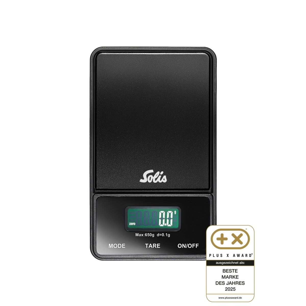 Solis Kaffeewaage 0,1 - 650 g, Einheiten: Gramm, Unze, Karat, LCD Display; 2x12.8x7.5 cm (BxHxT); schwarz