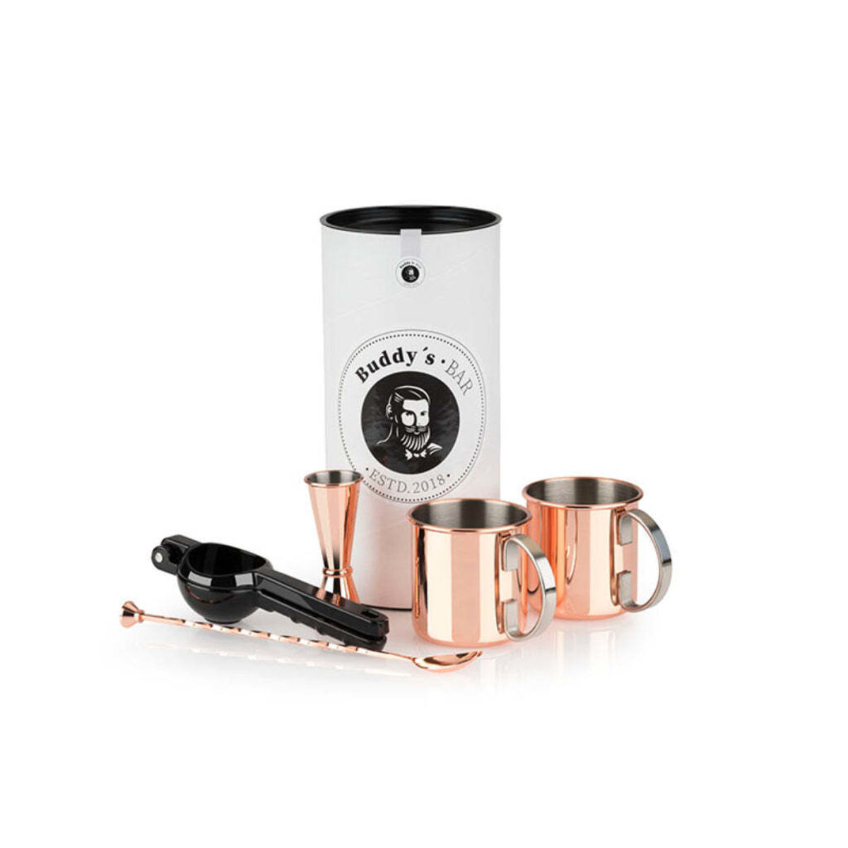 Buddy’s Bar Moscow Mule Set; kupfer/schwarz