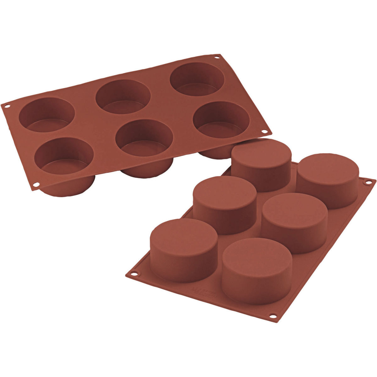 Schneider Silikonbackform Zylinder 133 ml, 30x17.5x7x3.5 cm (LxBxØxH); rot