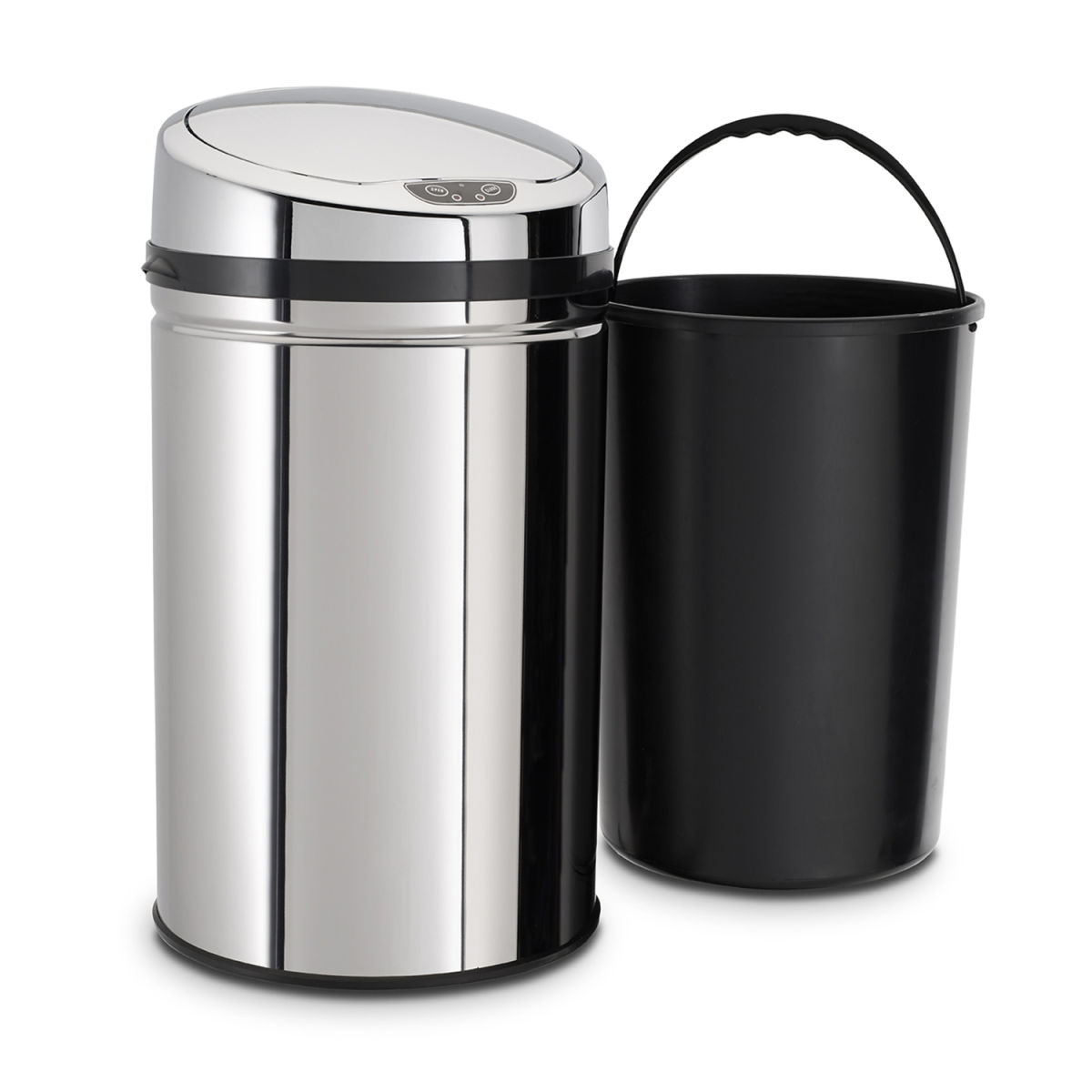 ECHTWERK Abfalleimer Infrarot 30 l, 30.5x56.5 cm (ØxH); silber; rund