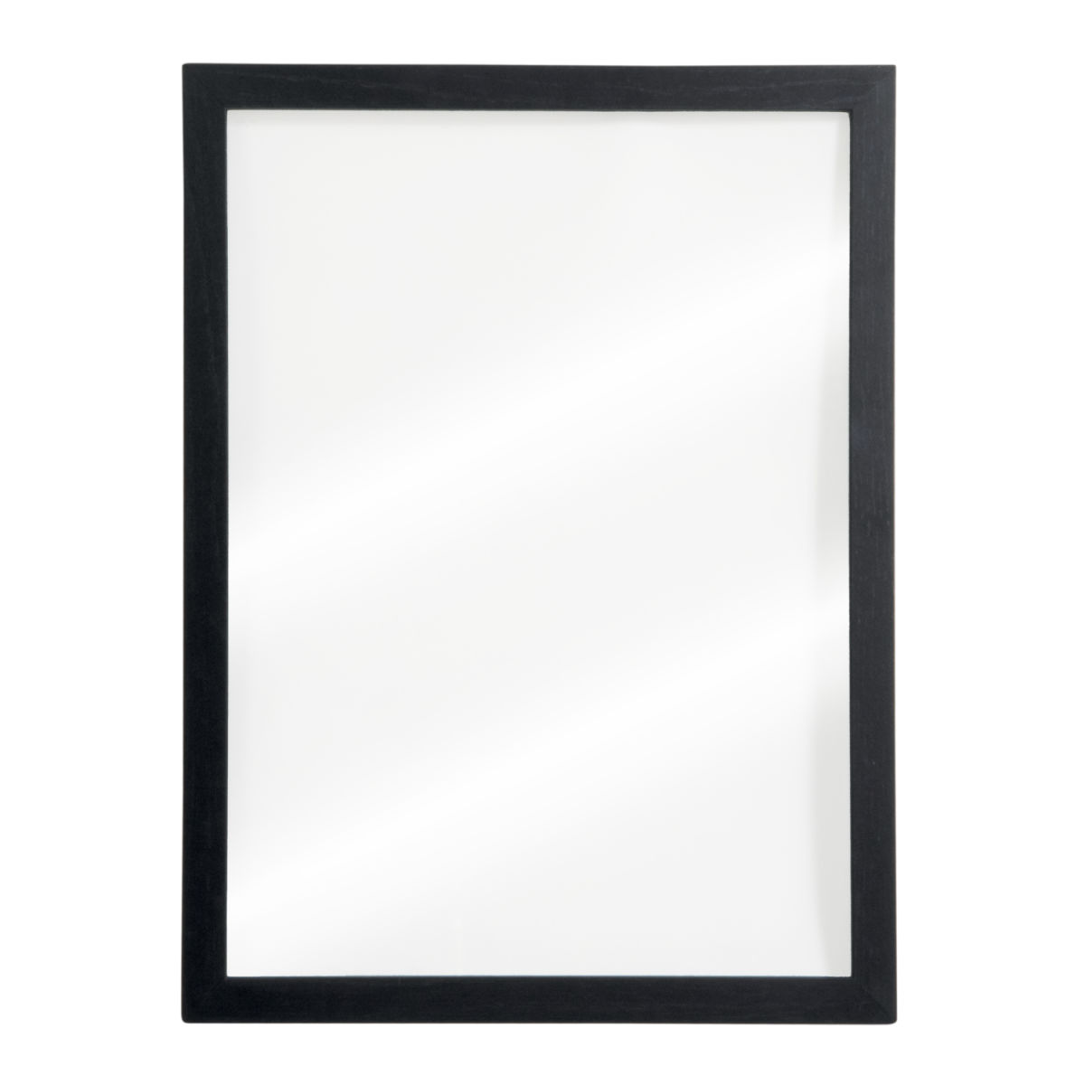 Lavagna da Parete Woody Trasparente - Legno finitura nera laccata - 2 Pennarelli a gesso (Nero e Bianco) e kit di montaggio inclusi - 30x40cm Securit; 40x60 cm (LxH); bianco