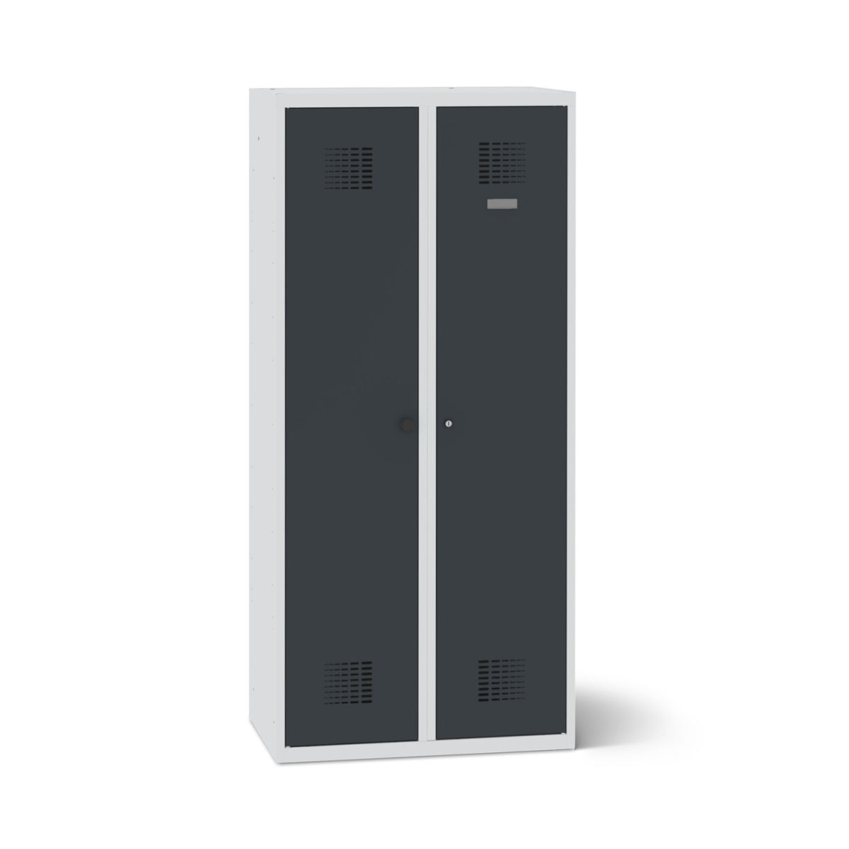 rotstahl Doppelspind mit lichtgrauem Korpus 60x50x180 cm (BxTxH); anthrazit