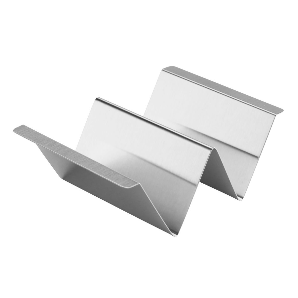Porta tacos in metallo, due scomparti Stalgast; 15x5 cm (LxH); argento; rettangolare