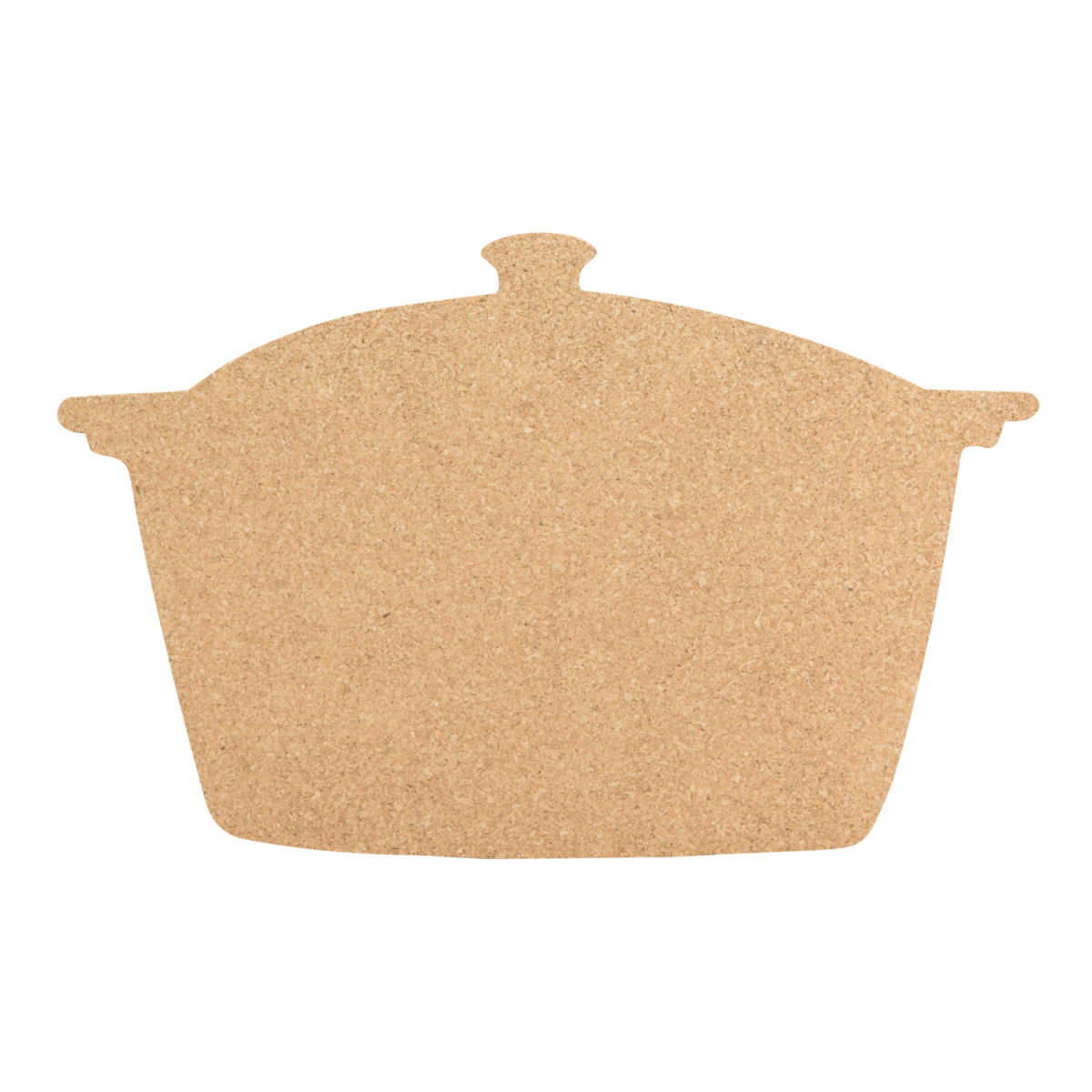 Bacheca da parete in sughero - Silhouette Pentola - Puntine e nastro biadesivo per il fissaggio inclusi Securit; 46x29 cm (LxH); beige