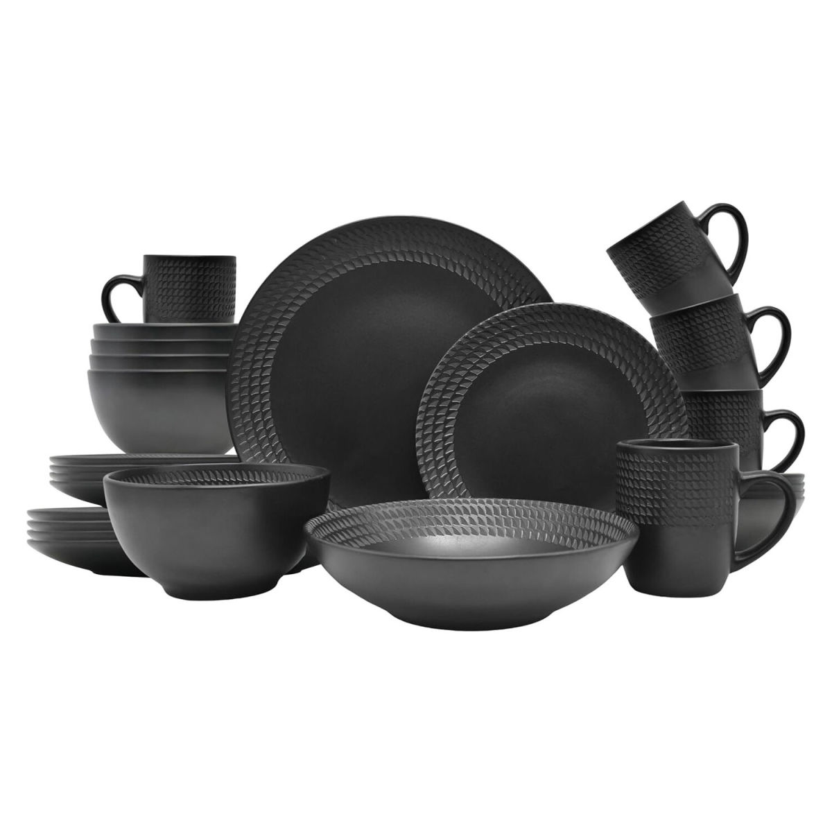 Echtwerk Geschirrset Vintage BlackStyle schwarz 1 Set
