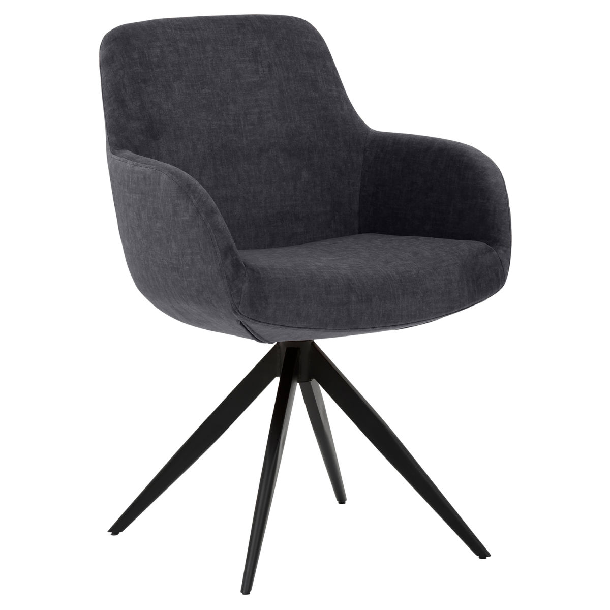 Mayer Sitzmöbel Sessel 2137 gepolsterter Sessel 60x61x85 cm (BxTxH); Sitz anthrazit, Gestell schwarz