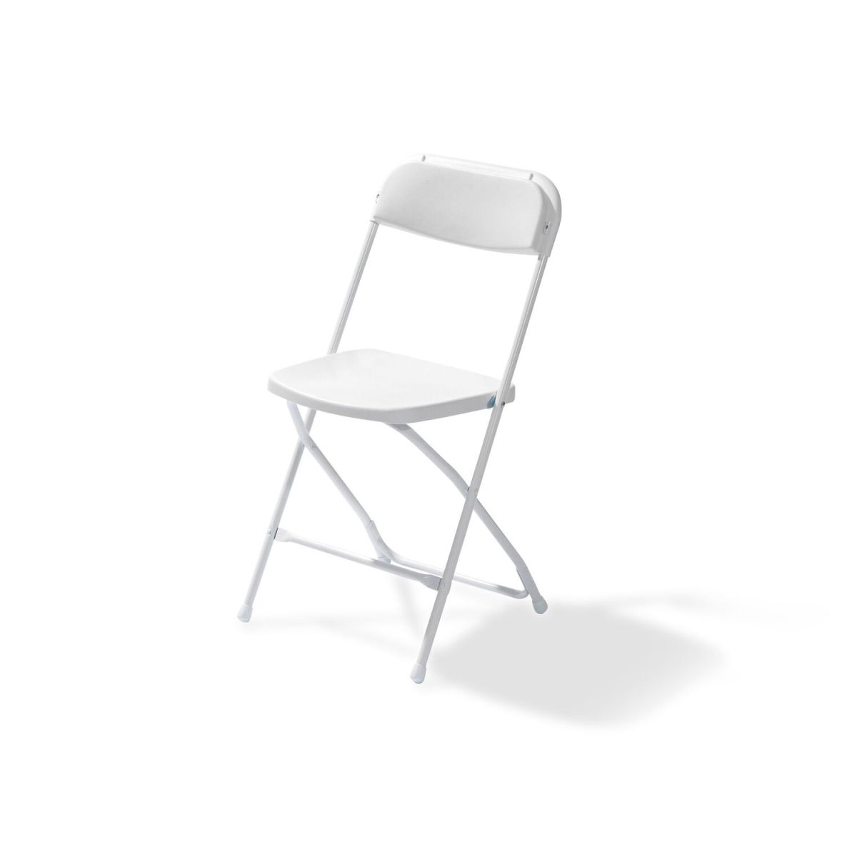 Feros Budget Klappstuhl, klappbar und stapelbar, Stahlgestell, 43x49x80cm (BxTxH), 50130 43x49x80 cm (BxTxH); weiß; 7 Stück / Pack