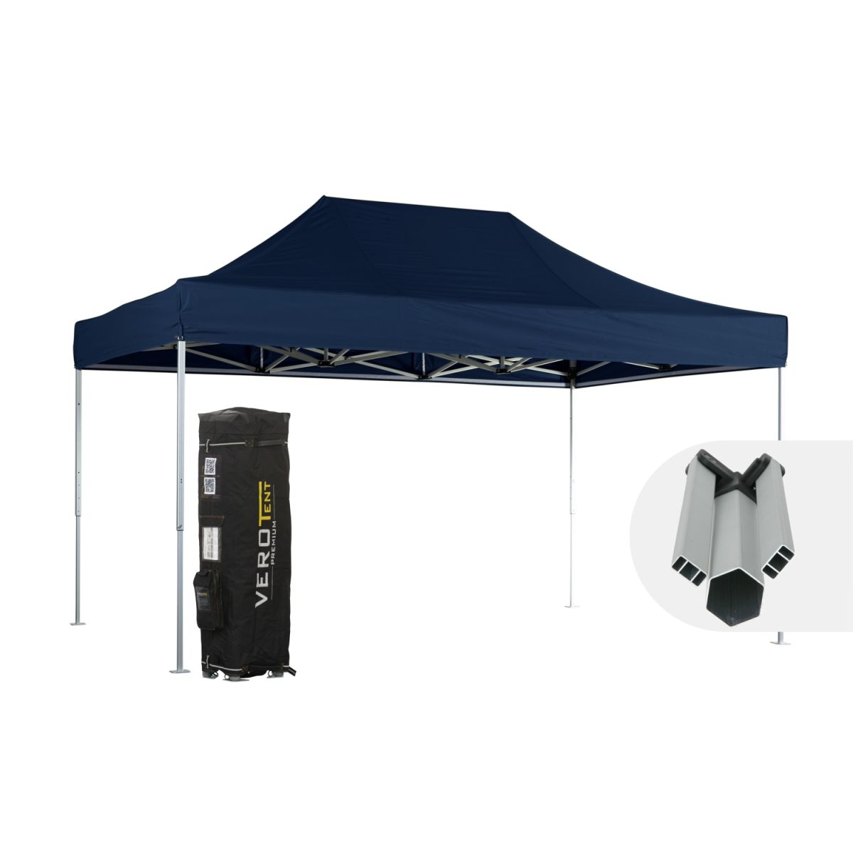 VeroTENT VeroTENT Faltpavillon 3x4,5m Starter mit Dach 300x450x330 cm (LxBxH); navy