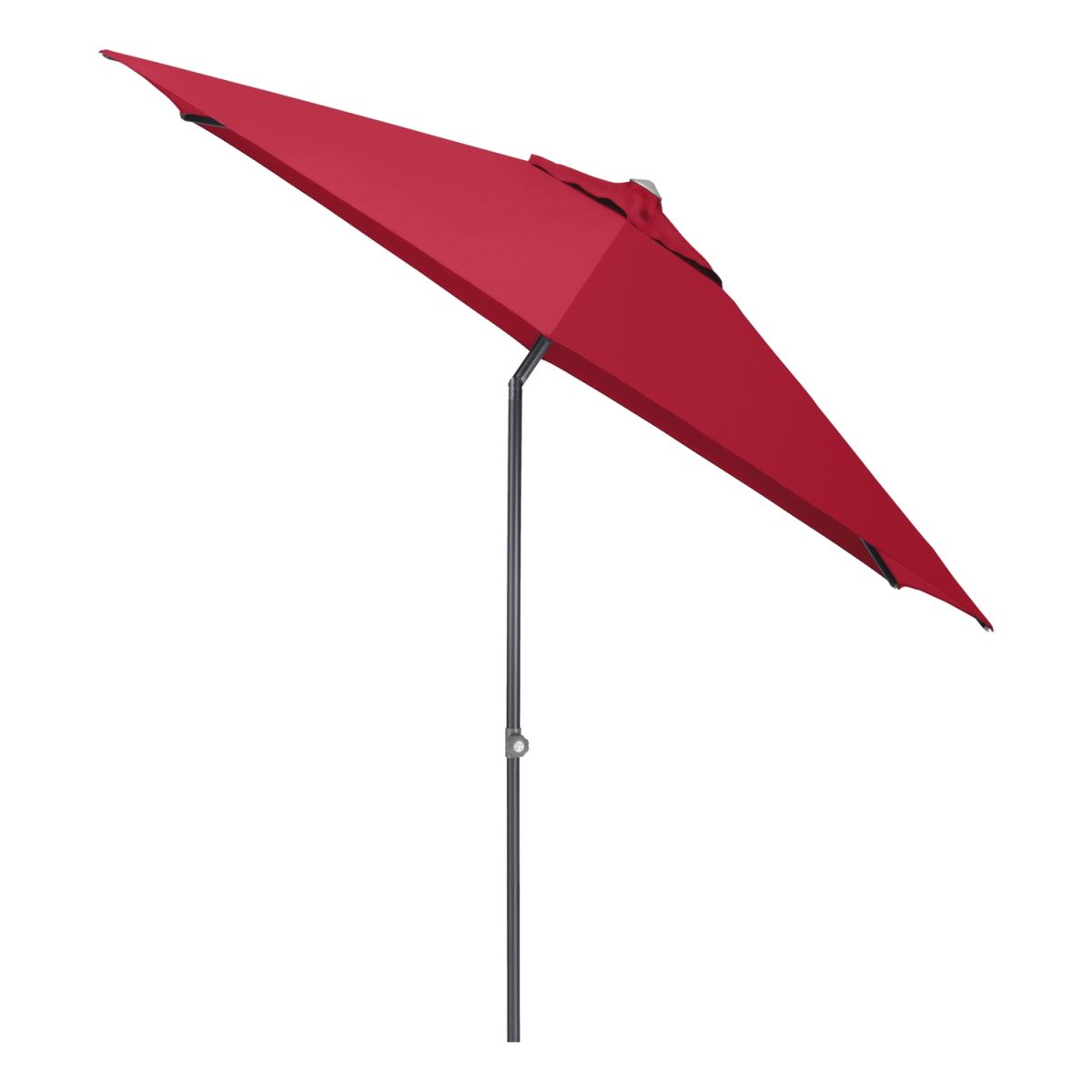 KETTLER Schirm UPF 50+ EASY PUSH, mit PU-Beschichtung 230x230x230x250 cm (LxBxØxH); rot; Gestell anthrazit; rund