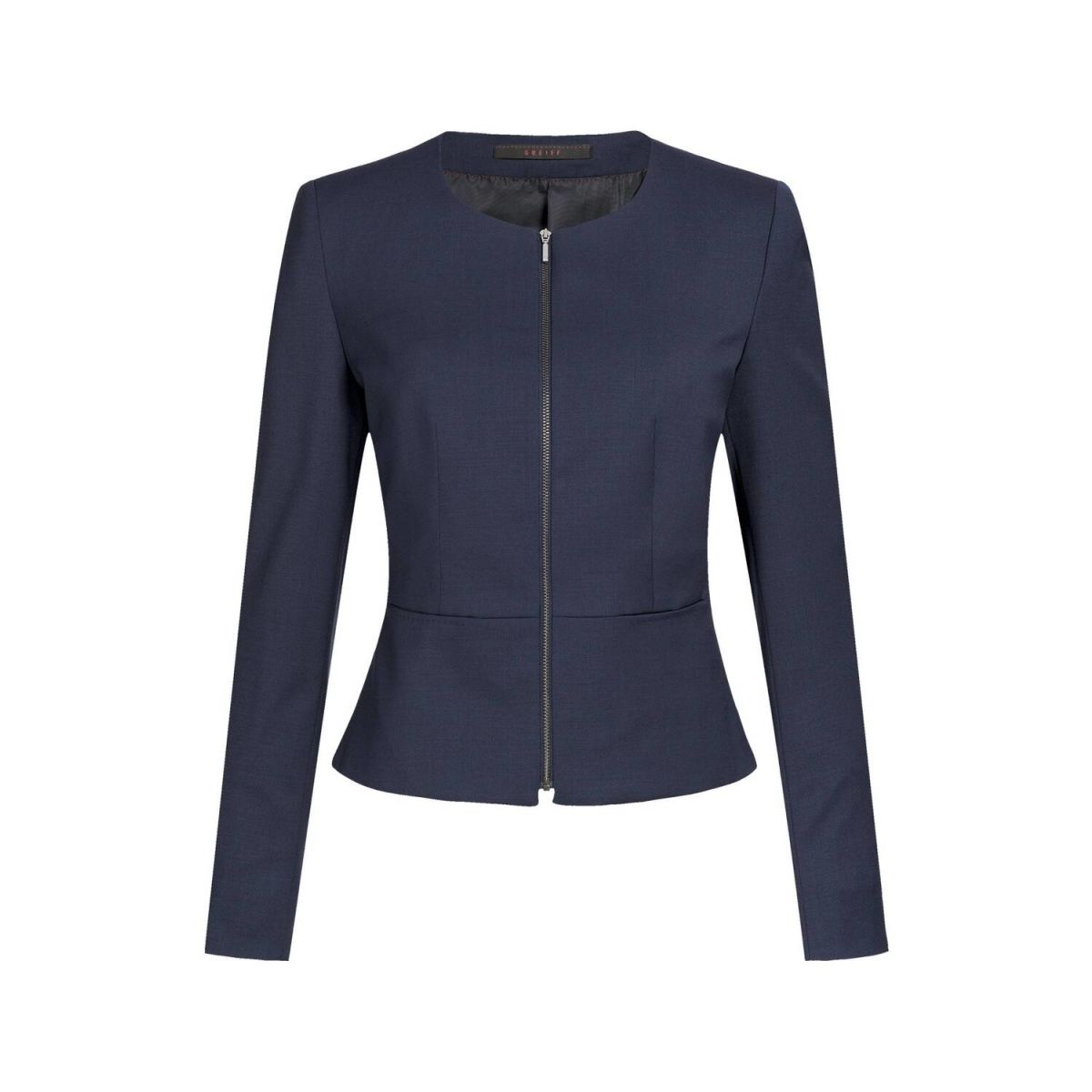 GREIFF Damen-Kurzblazer SF Modern 37.5 mit Reißverschluss Kleidergröße 36; dunkelblau