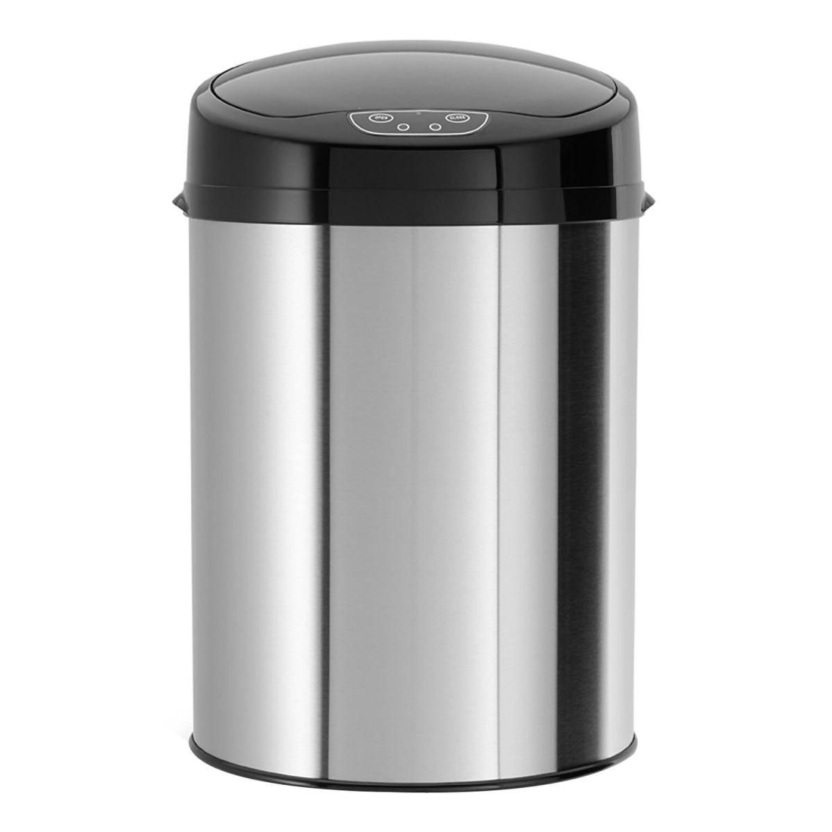 ECHTWERK Badabfalleimer Infrarot 9 l, 38x25x38x38 cm (LxBxHxT); schwarz/silber; rund