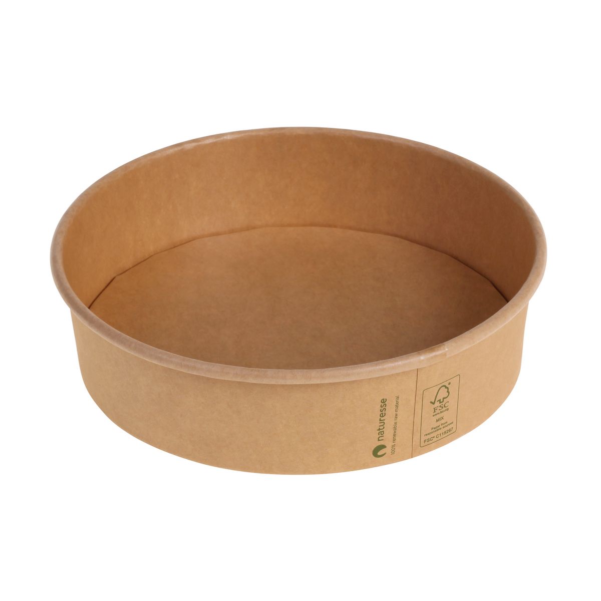naturesse Schale Kraft - nicht Plastik-laminiert 900 ml, 18.5x4.9 cm (ØxH); braun; 180 Stück / Pack