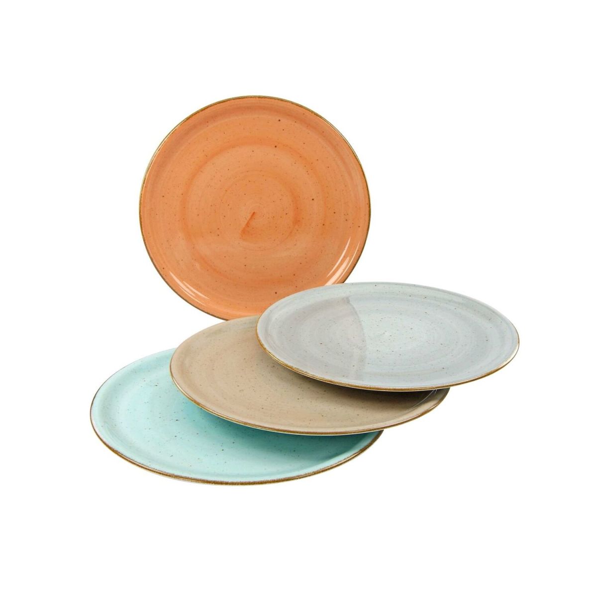 CreaTable Vintage Nature Bunt - Pizzateller 4-tlg 30x2 cm (ØxH); mehrfarbig; rund; 4 Stück / Pack