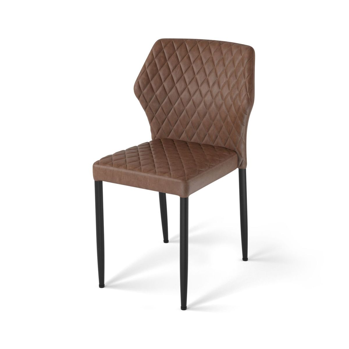 Feros Louis Stapelstuhl, kunstleder gepolstert, feuerhemmend, 49x57,5x81,5cm (BxTxH) 49x57.5x81.5 cm (BxTxH); cognac; 4 Stück / Pack