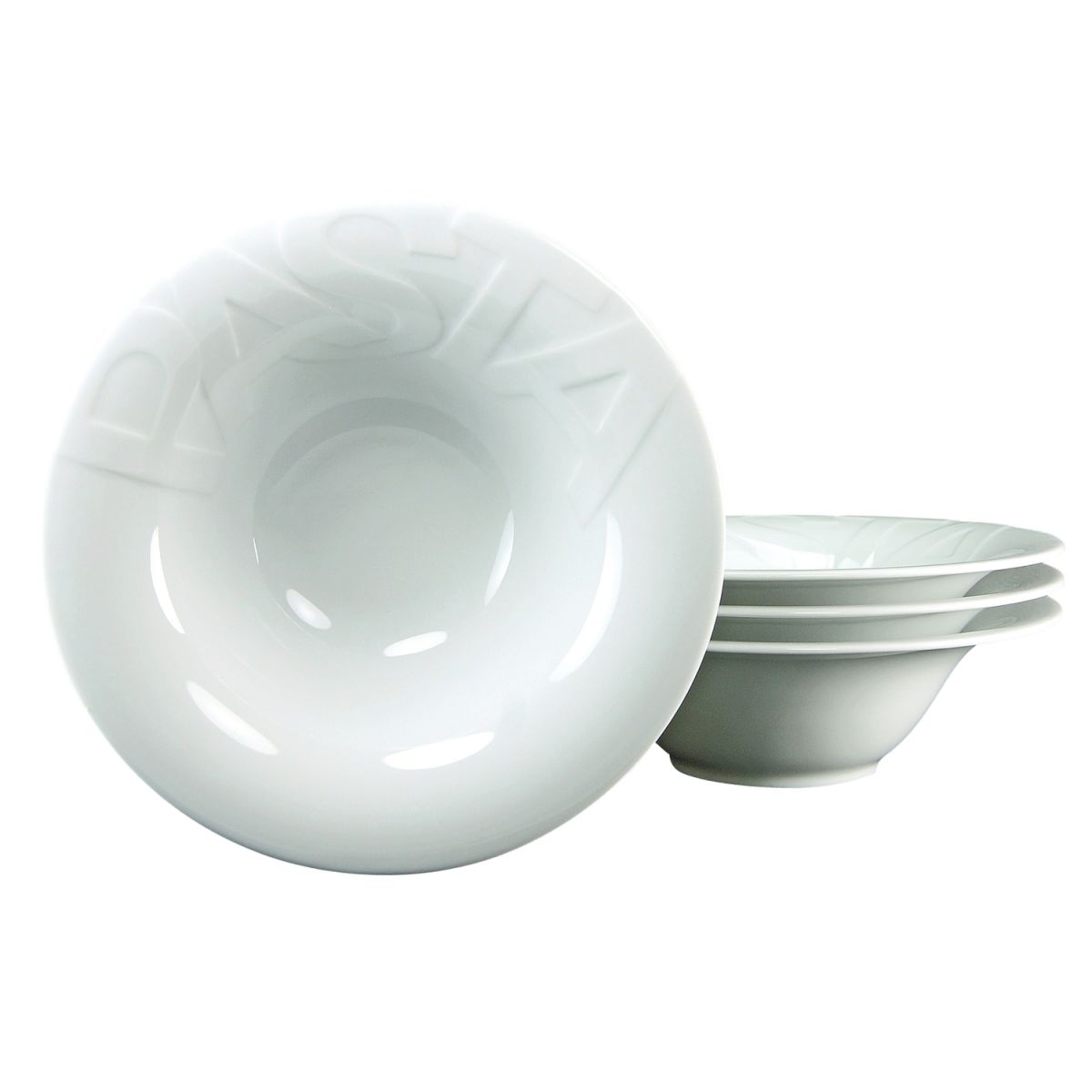 CreaTable GOURMET - Pastateller 4-tlg (Ø 27cm) 500 ml, 27x8 cm (ØxH); weiß; rund; 4 Stück / Pack