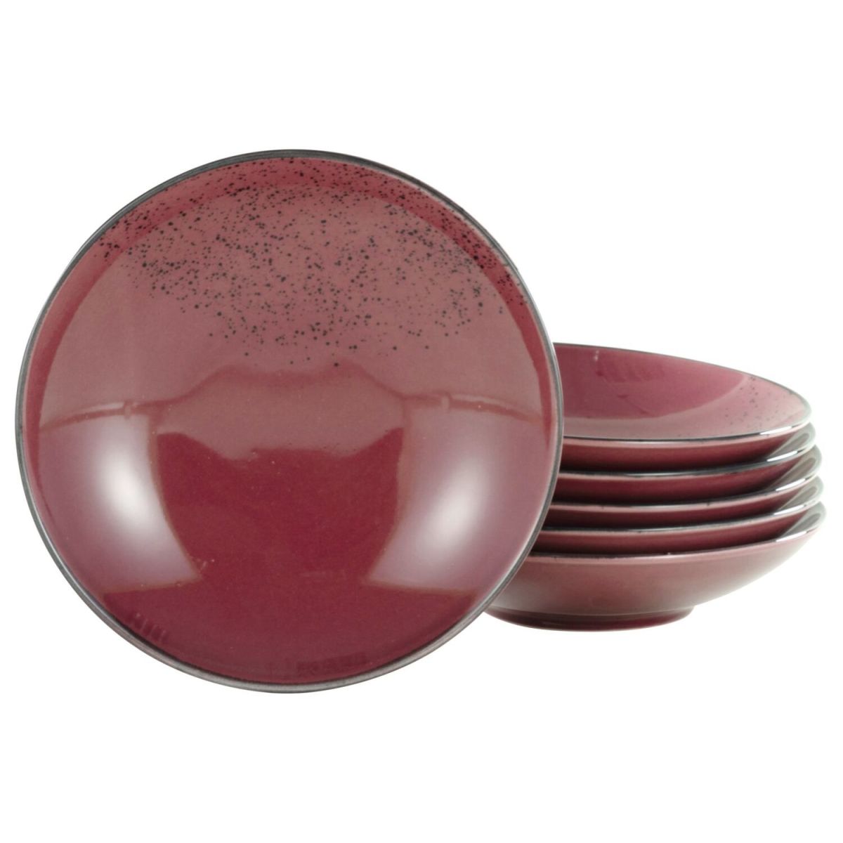 CreaTable Nature Collection - Suppenteller 6-tlg 450 ml, 22x5 cm (ØxH); rot; rund; 6 Stück / Pack