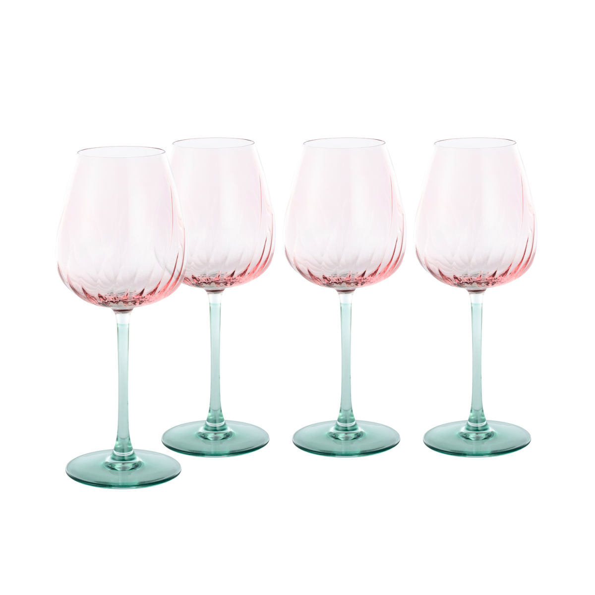 CreaTable Swirly Spring - Weinglas 4-tlg 470 ml, 9x9x23 cm (ØxØxH); mehrfarbig; 4 Stück / Pack