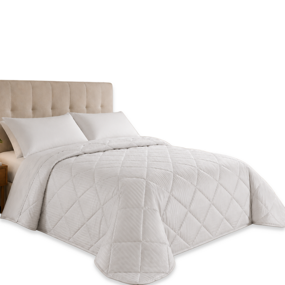 Piumino in Raso All-seasons Bianco 200gr/mq in Fibra Anallergica, Resistente ai lavaggi industriali Lombarda Trapunte; 220x205 cm (LxL); bianco; 6 pz. / Pacco