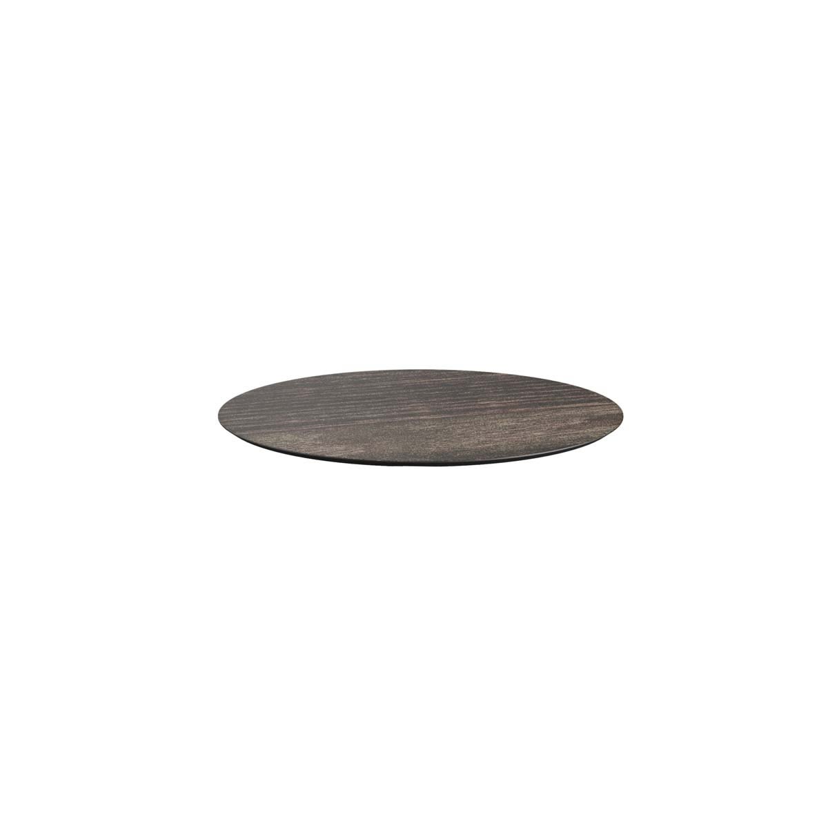 Feros HPL Tischplatte rund 70x70x1.2 cm (LxBxH); dunkelbraun; rund