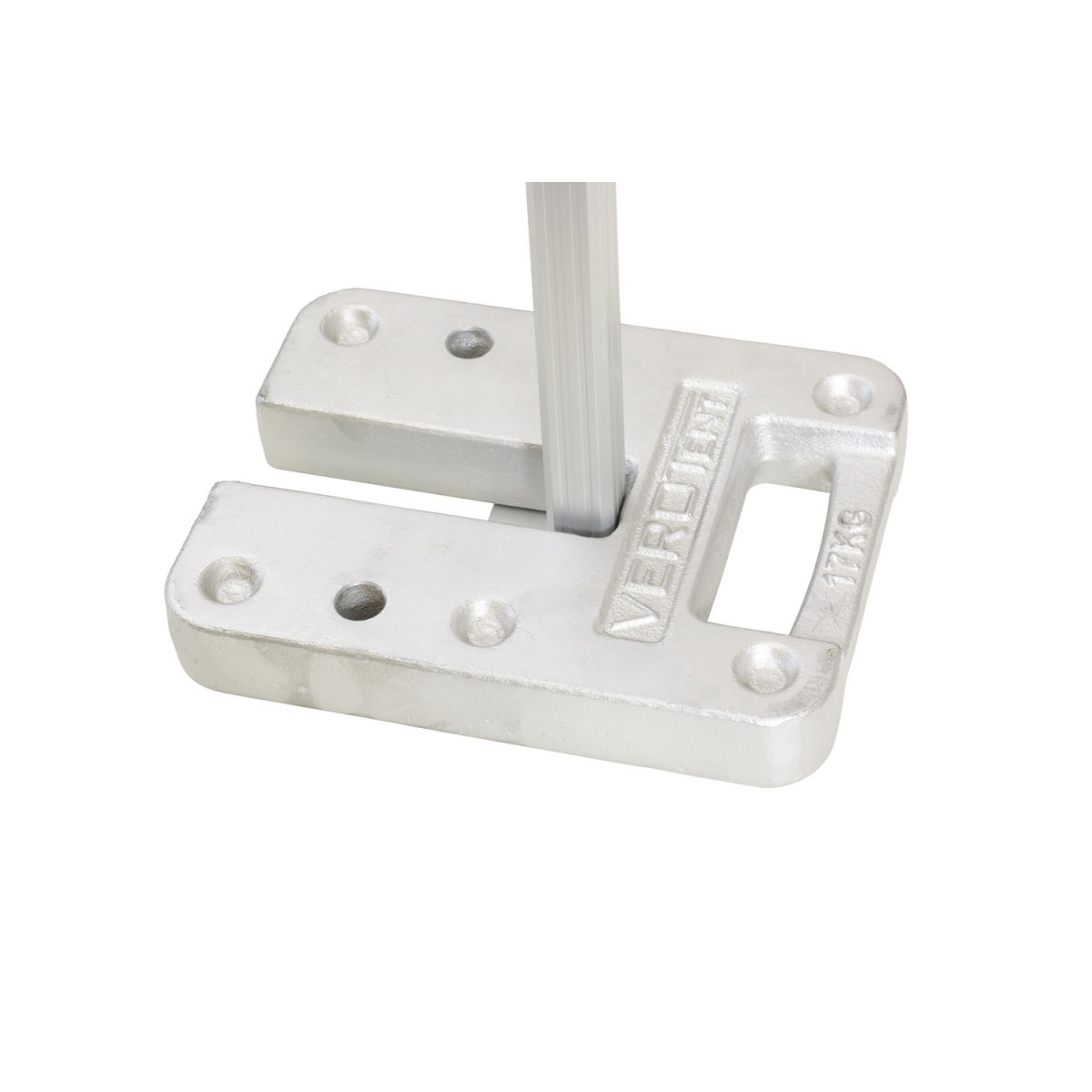 VeroTENT Beschwerungsplatte 17kg 30x23x4 cm (LxBxH); silber