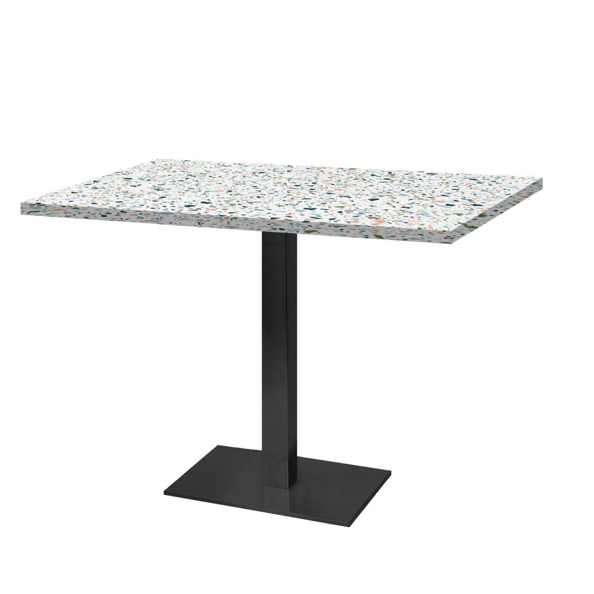 Tavolo Milano rettangolare - laminato pietra RestooTab; 120x70x75 cm (LxLxH); multicolore/terazzo; rettangolare