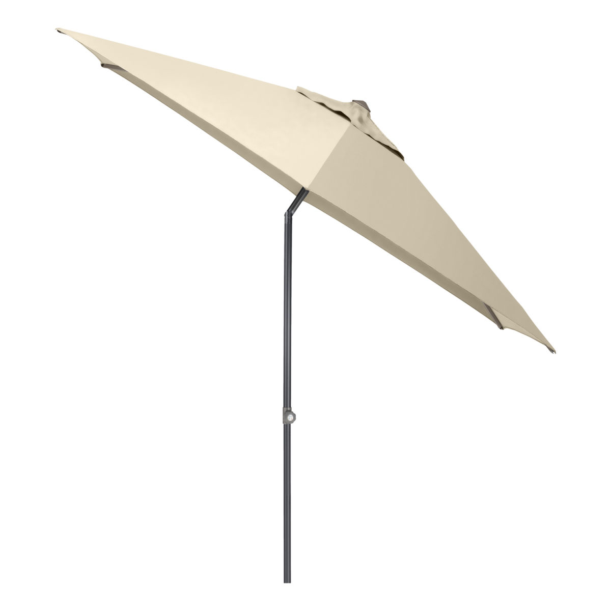 KETTLER Stockschirm rund EASY PUSH LX; 300x300x250 cm (LxBxH); natur; Gestell anthrazit; rund