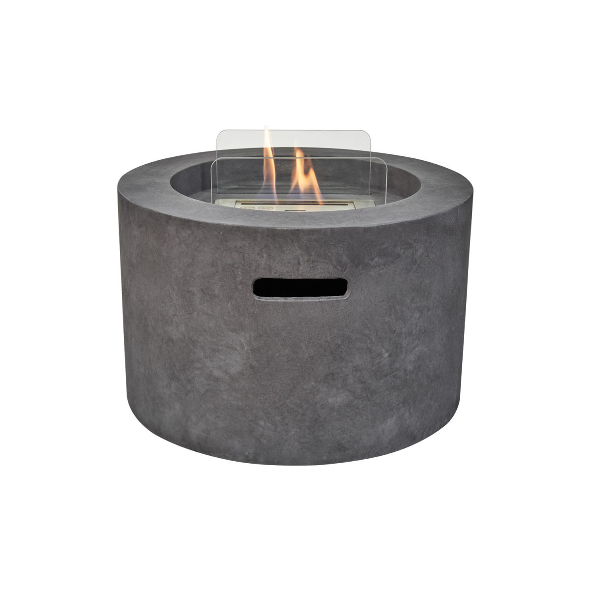 Camino bioetanolo da terra per esterno Field & Flame color cemento scuro Field & Flame; 58x58x37 cm (LxLxH); grigio