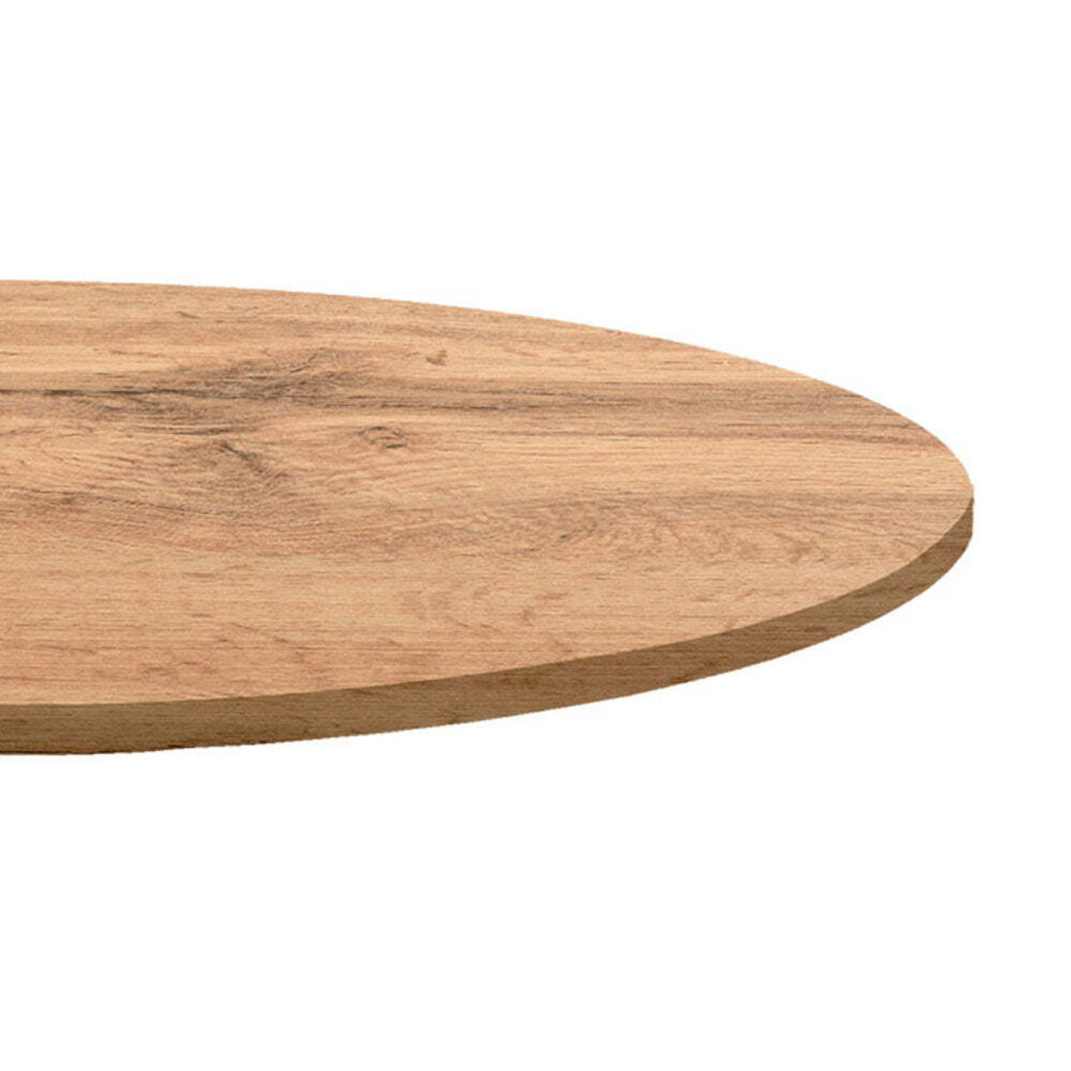 Piano tavolo rotondo, laminato legno RestooTab; 120x120 cm (LxL); quercia; rotonda