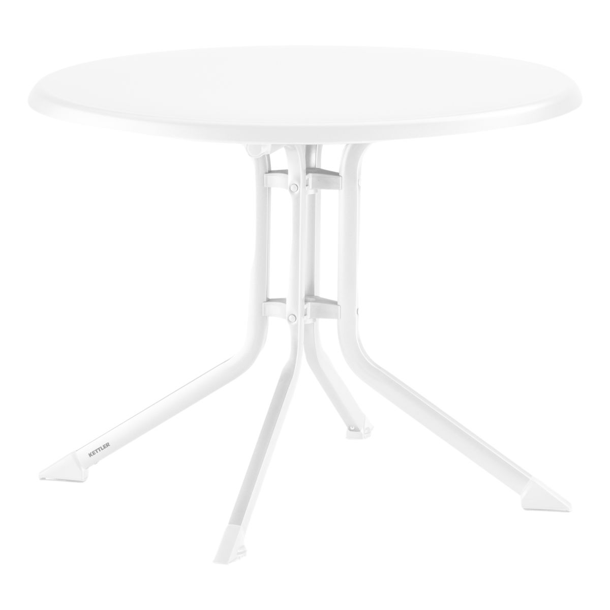 KETTLER Klapptisch rund BOULEVARD; 85x85x74 cm (LxBxH); Platte weiß, Gestell weiß; rund