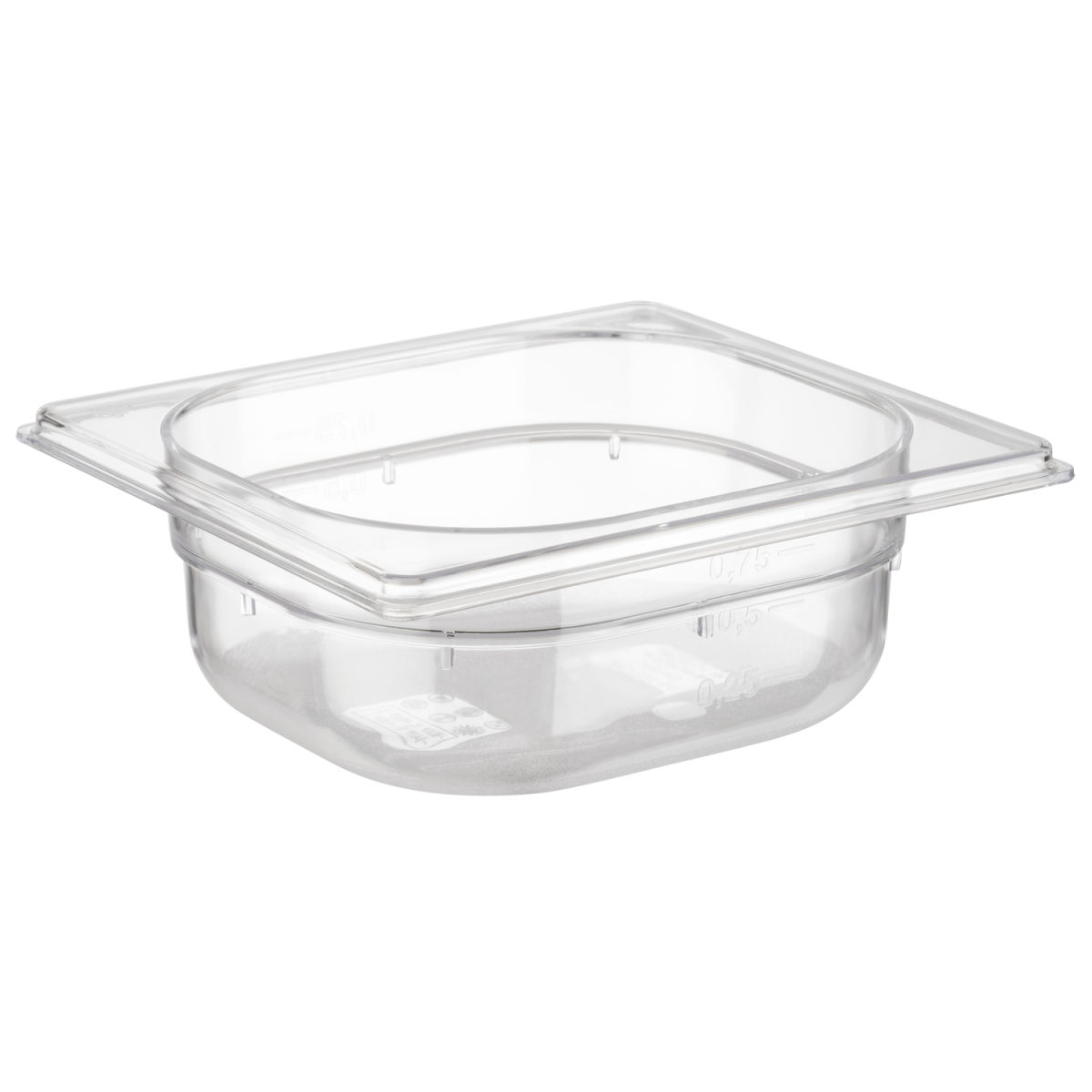 APS GN 1/6 Behälter, Polycarbonat GN 1/6, 1 l, 16x16x6.5 cm (LxBxT); transparent
