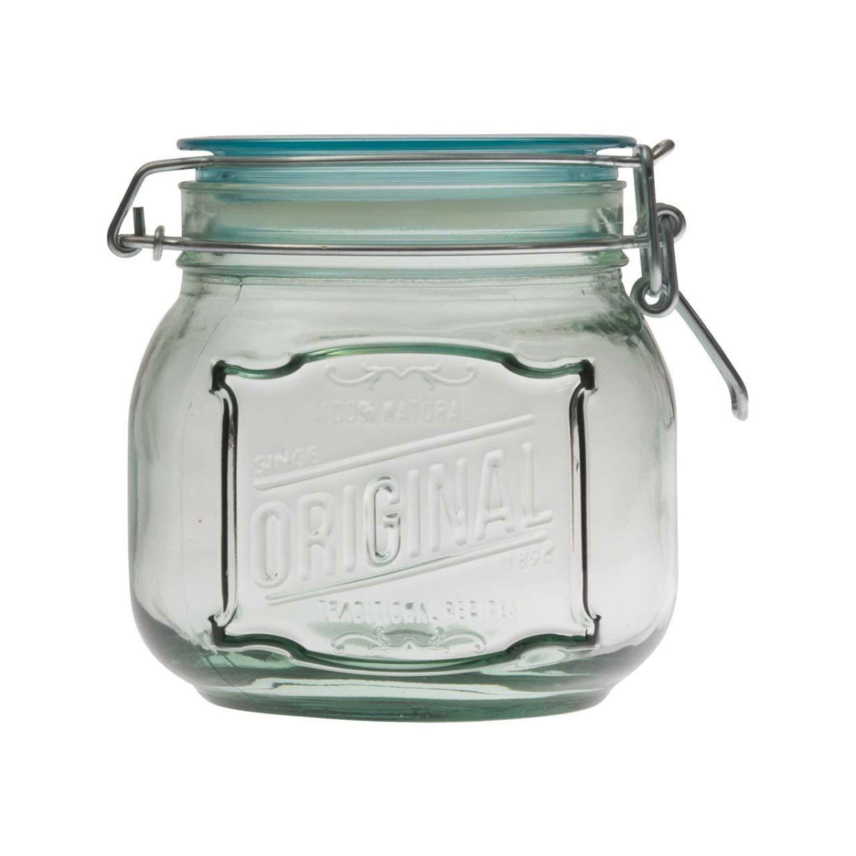 memo Vorratsglas 'Original' aus Recyclingglas, transparent, 0,8 l; 800 ml, 12.5 cm (H); transparent; rechteckig