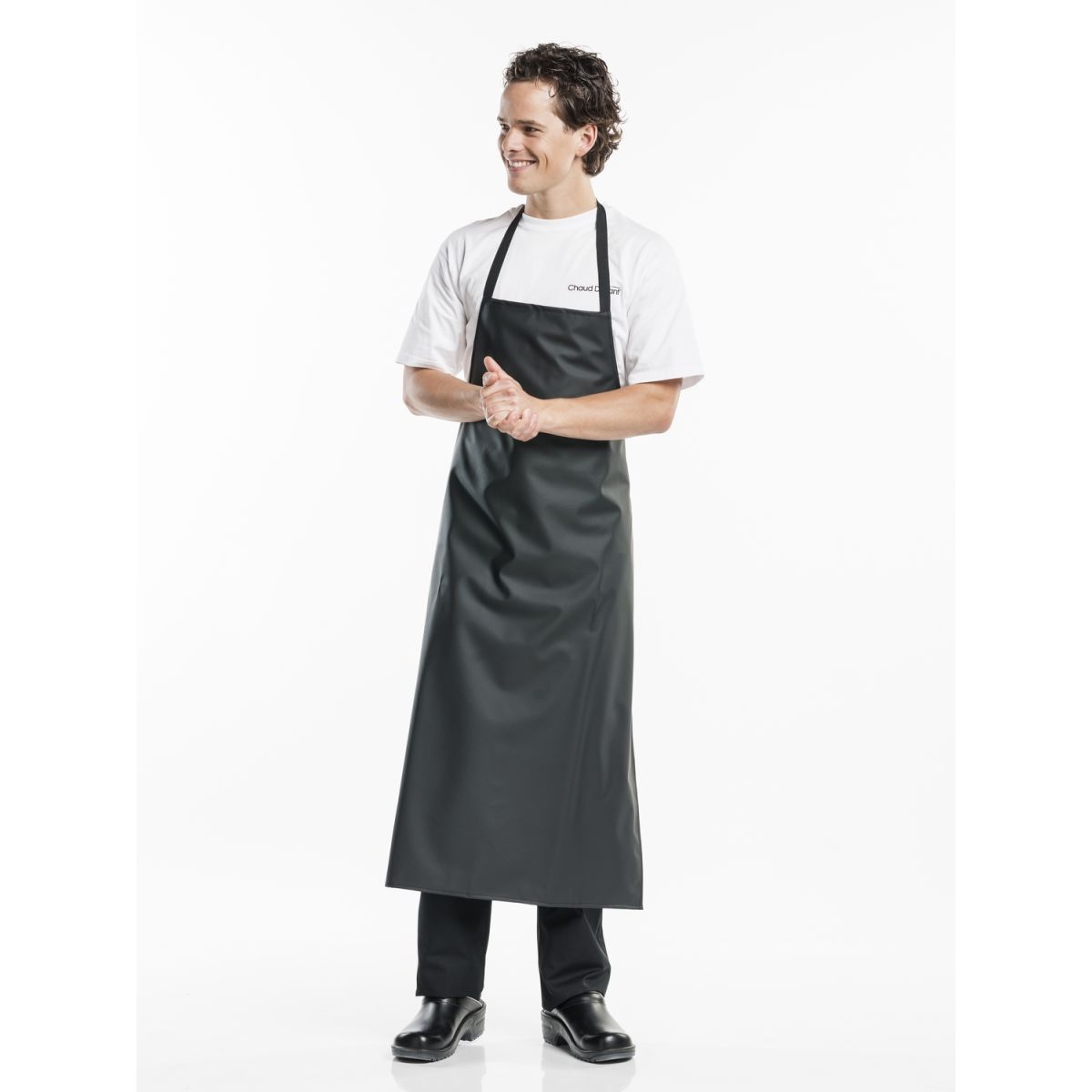 Chaud Devant Latzschürze Waterproof Black W75 – L110 110x75 cm (LxB); schwarz