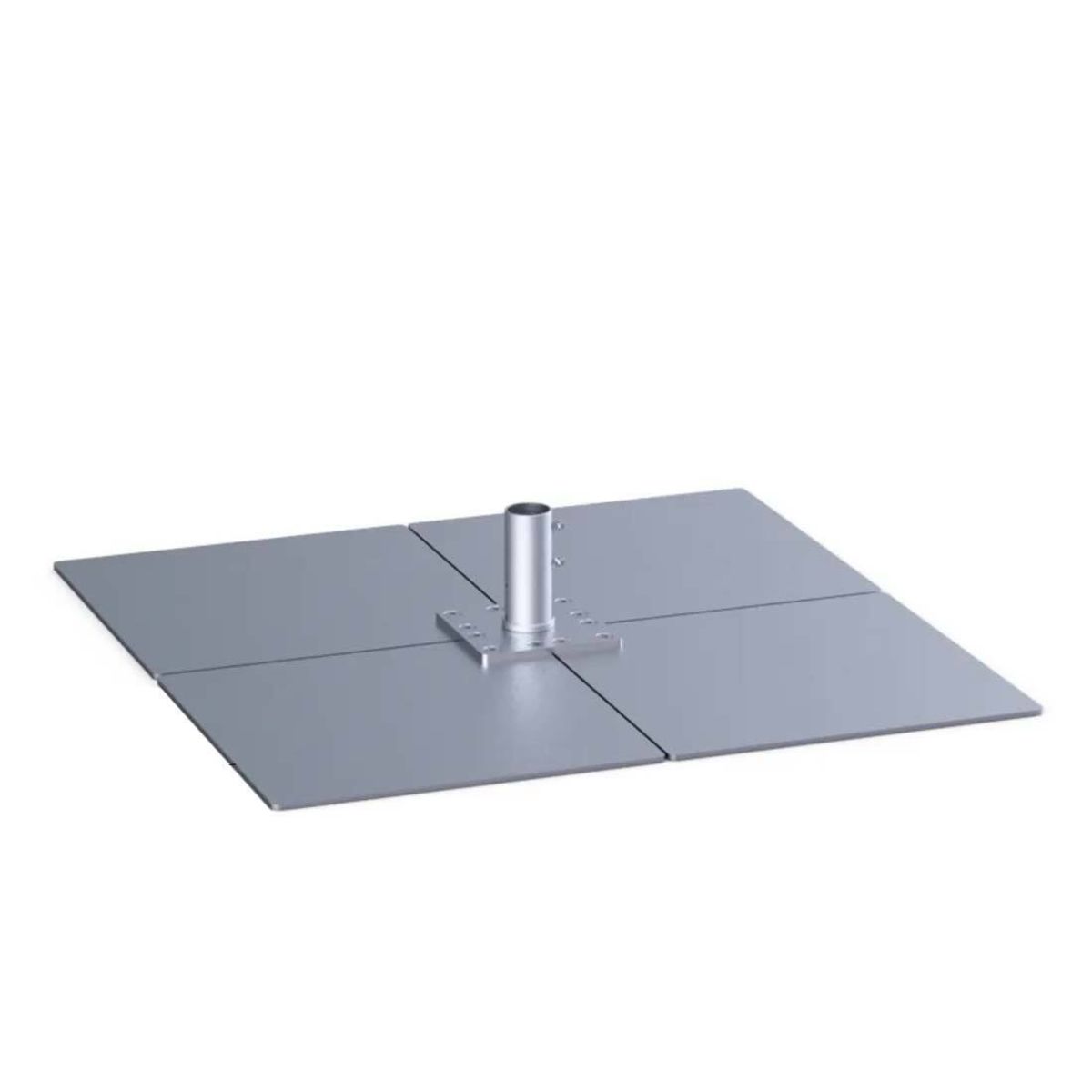 May Standplatte SZ274 mit Standrohr 145x145x0.15 cm (LxBxH); grau