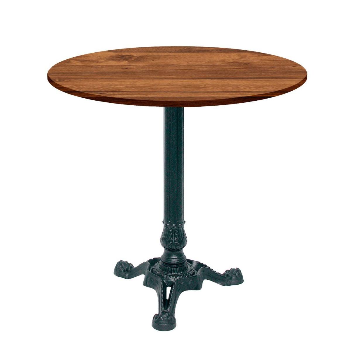 RestooTab Tisch Bistrot rund - Dekor Stein & Holz 70x70x75x70 cm (LxBxHxØ); eiche wenge; Gestell schwarz; rund