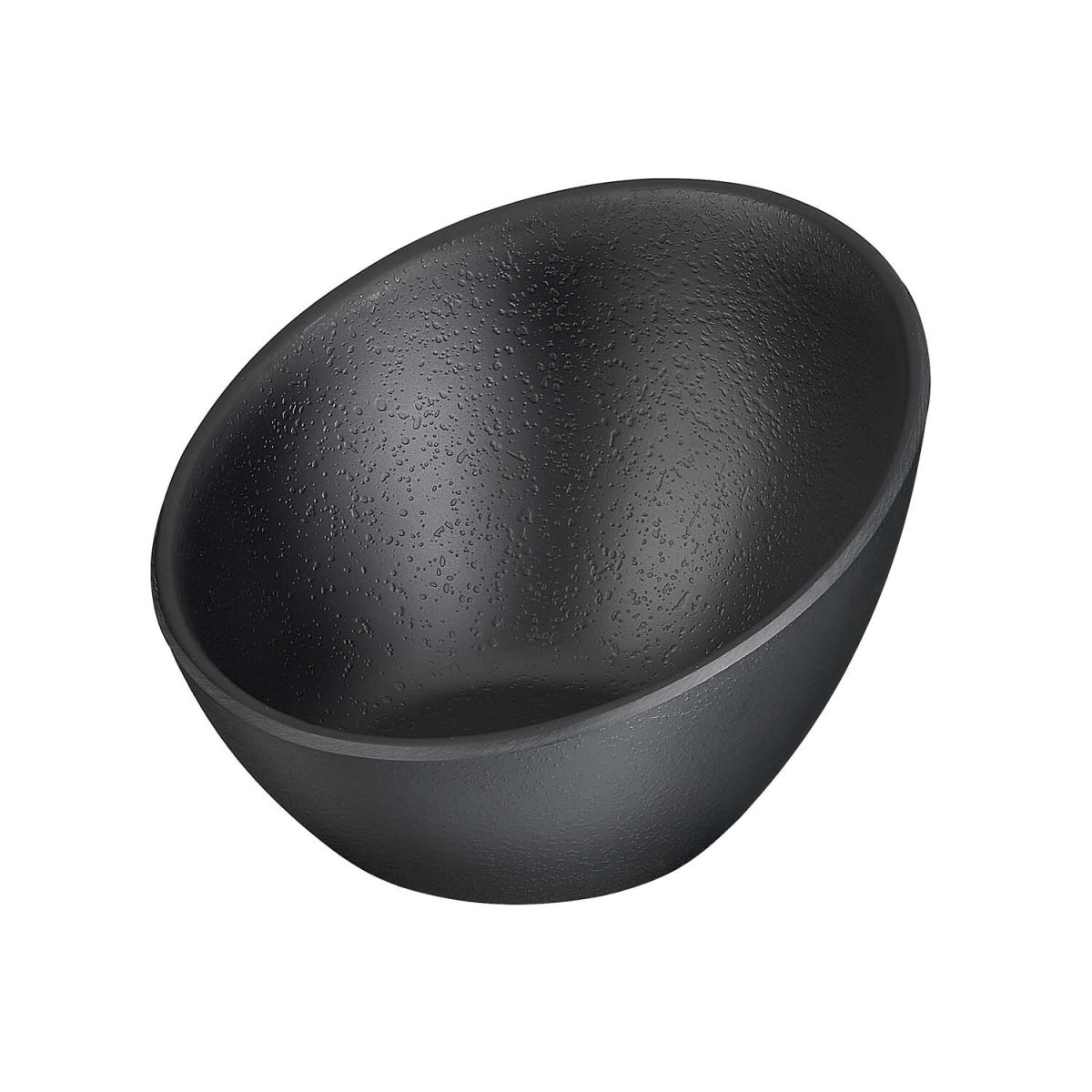 APS Schale ZEN, Melamin, schräg 150 ml, 12.5x8.5 cm (ØxH); schwarz; rund