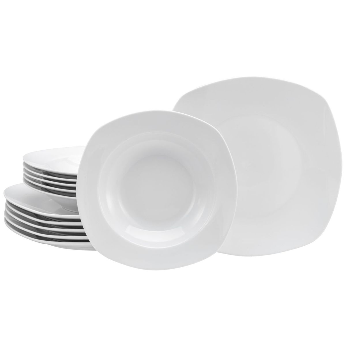 Amelie bianco - servizio da tavola 12 pezzi CreaTable; bianco