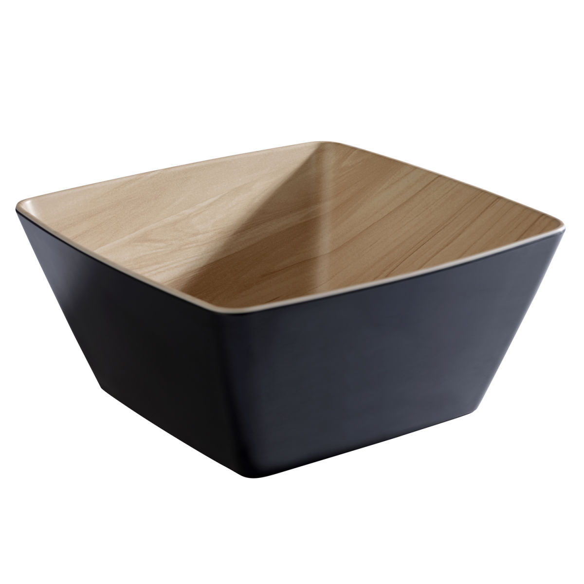 APS Schale FRIDA, Melamin, eckig 3500 ml, 25x25x12 cm (LxBxH); beige/schwarz; quadratisch