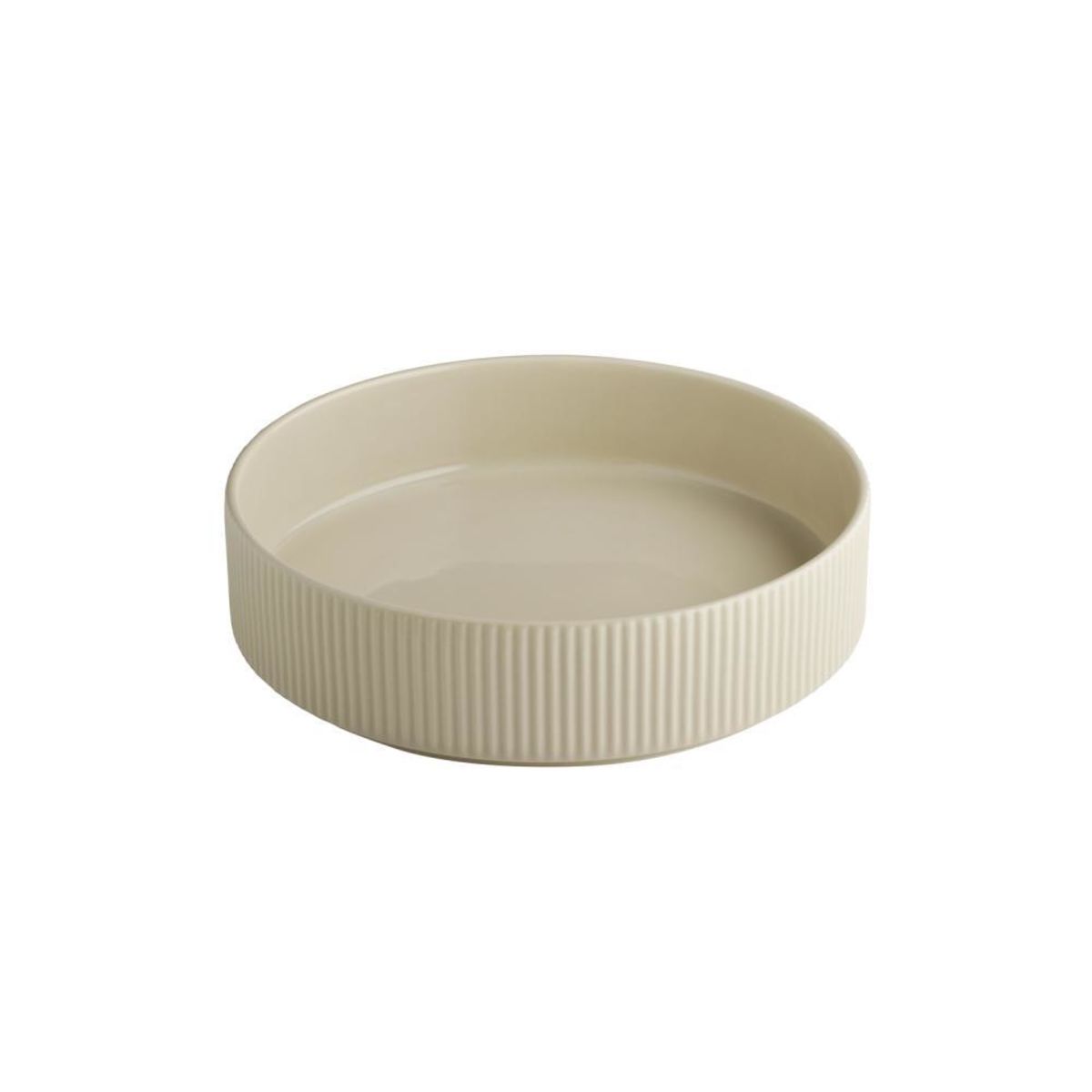 APS Teller / Schale -THE GRID-; 23x23x6 cm (LxBxH); beige; rund; 3 Stück / Pack