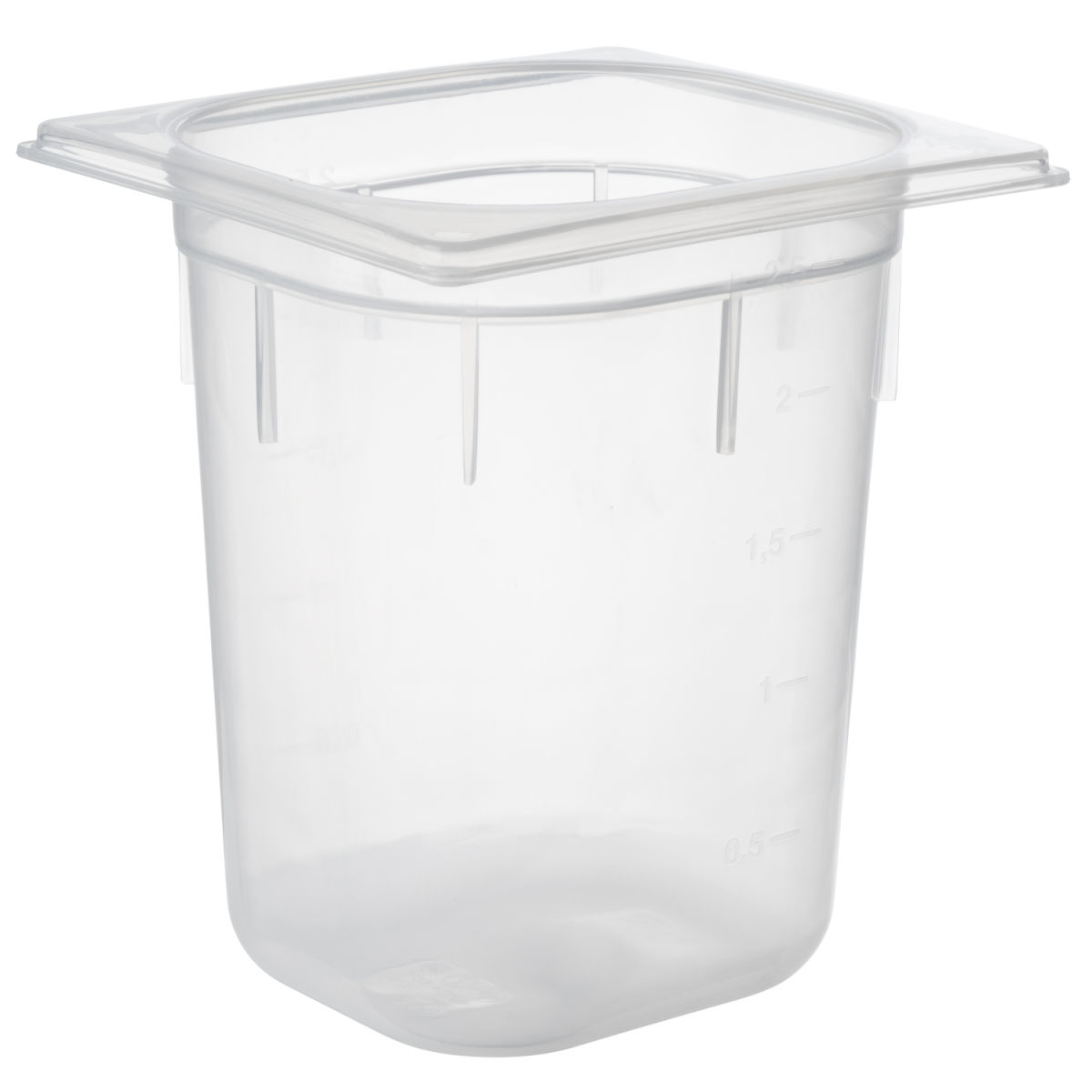 APS GN 1/6 Behälter, Polypropylen GN 1/6, 2.8 l, 17.6x16.2x20 cm (LxBxT); transparent