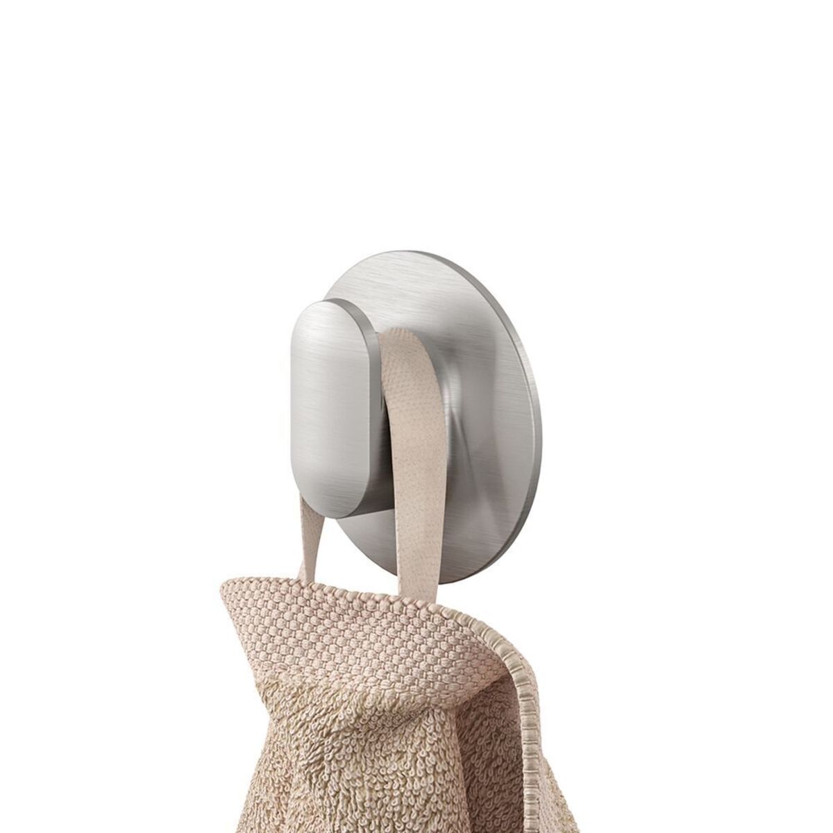 Porta asciugamani sospeso in acciaio spazzolato TIGER; 1.7x3.8x1.7 cm (LxHxP); argento