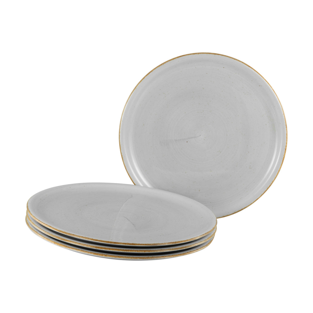 CreaTable Vintage Nature - Pizzateller 4-tlg 33x1.8 cm (ØxH); steingrau; rund; 4 Stück / Pack