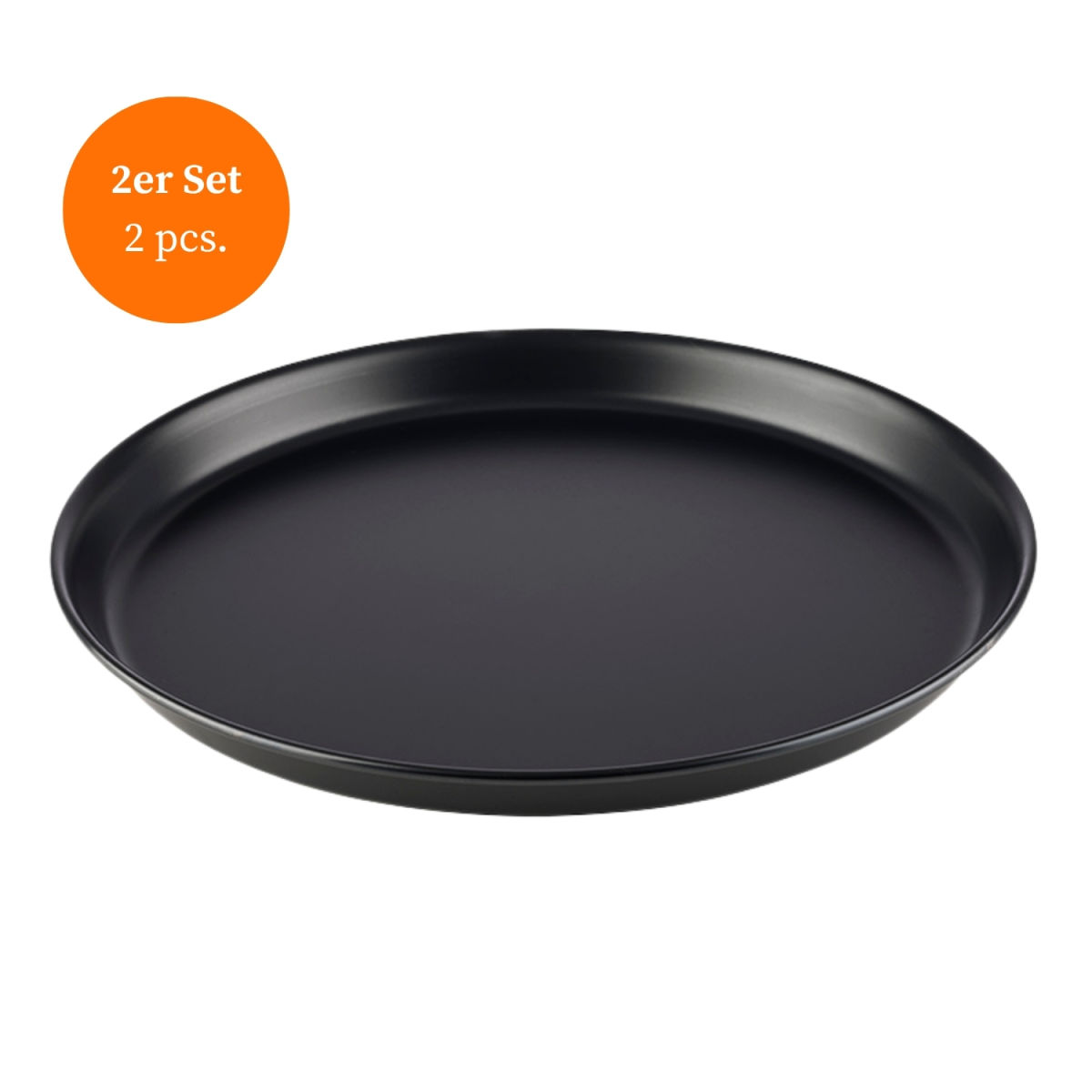 APS Pizzaform, 2er-Set; 28x28x2.5 cm (LxBxH); schwarz; 2 Stück / Pack