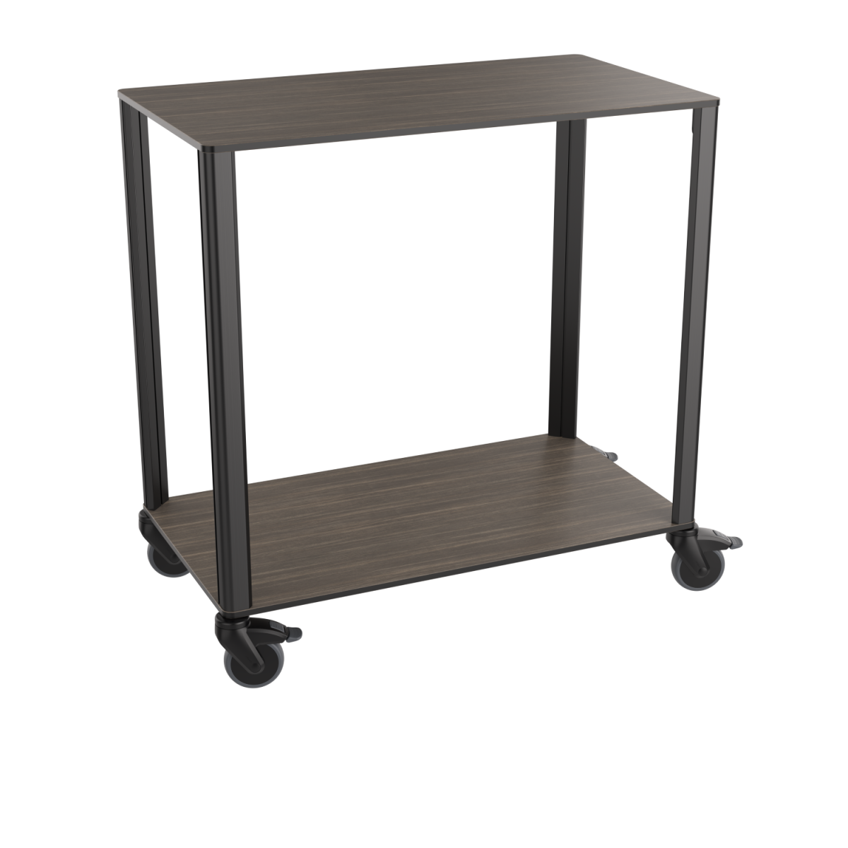 QUATRO Eleganter Servierwagen, erweiterbar mit vielen Accessoires 90x51x92 cm (BxTxH); walnuss