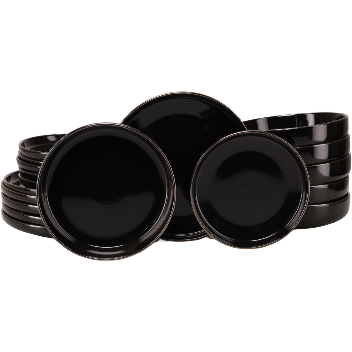 Nordic Festive - Set di piatti 18 pezzi CreaTable; nero