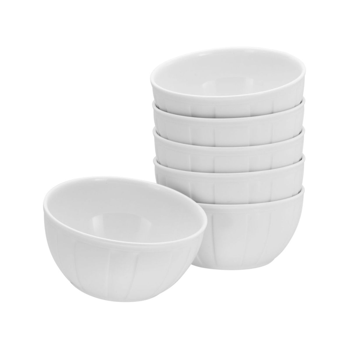 CreaTable Barcelona - Schalen 6-tlg; 450 ml, 14x7 cm (ØxH); weiß; rund; 6 Stück / Pack