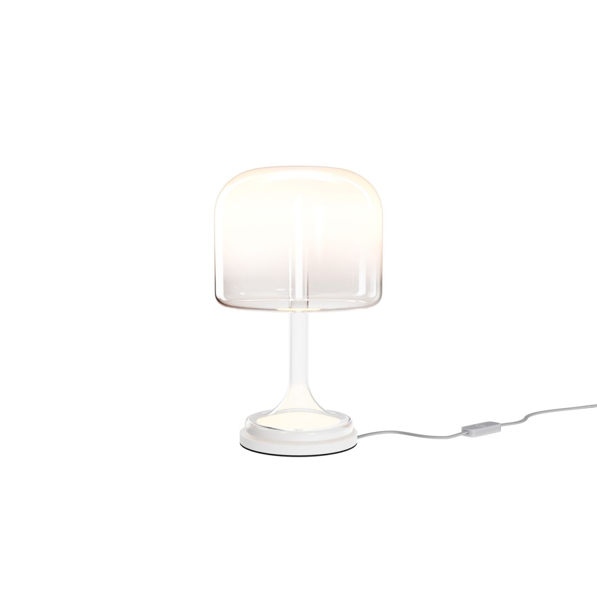 Maytoni Maytoni Tischleuchte Spirito Schwarz, aus Metall und Glas, LED, 1600lm, 3000K; 18x18x18x28 cm (LxBxØxH); weiß; Gestell weiß