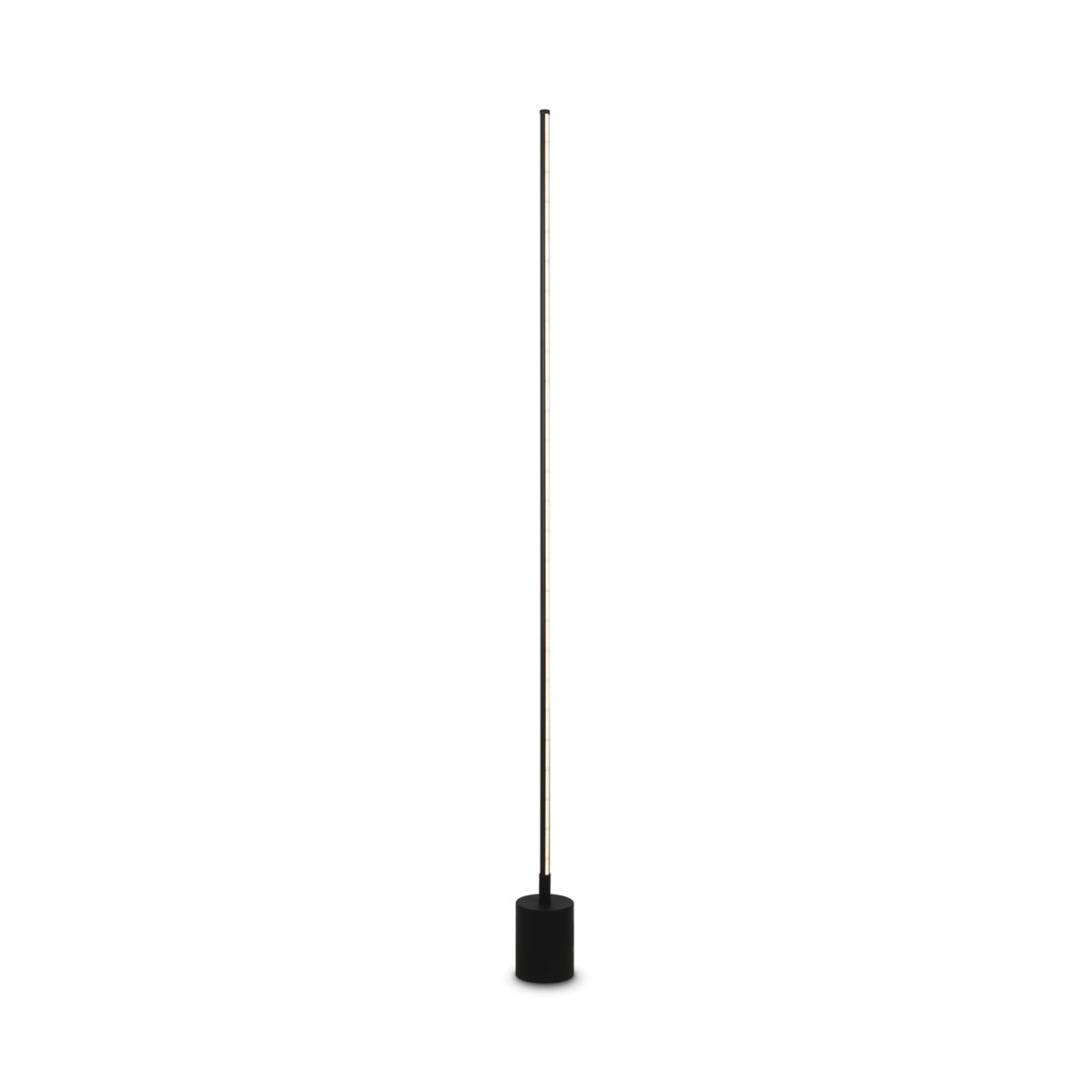 Maytoni Stehleuchte Flow Schwarz, aus Metall, LED, mit App dimmbar 1.6x1.6x145x1.6 cm (LxBxHxØ); schwarz; Gestell schwarz