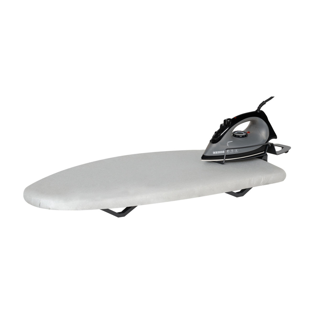 CORBY Corby Sutton Tischbügelstation in Hellgrau mit Sherwood 1200W Dampfbügeleisen – EU-Stecker; 7x31x77 cm (LxBxH); grau